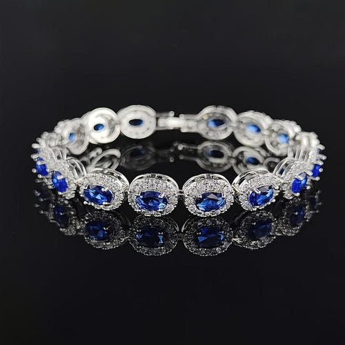 Joan Vintage Sapphire Oval Bracelet