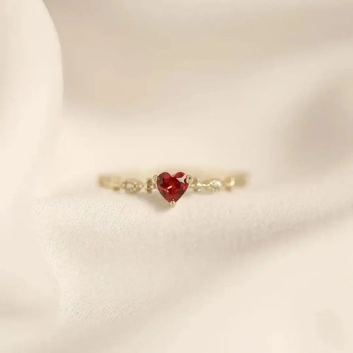 Heartstone Marquise Accent Band Ring