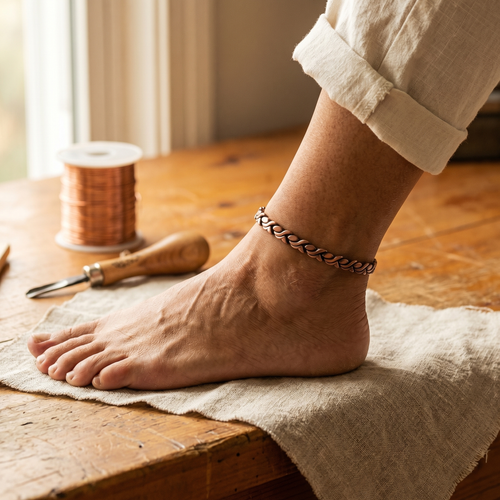 Copper Dune Anklet by Vera